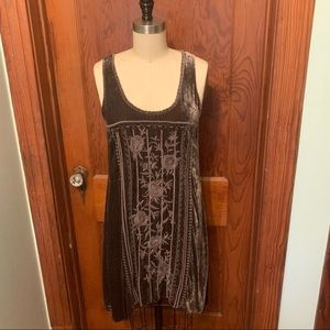 Brown Velvet Johnny Was / JWLA Tent Dress in XS